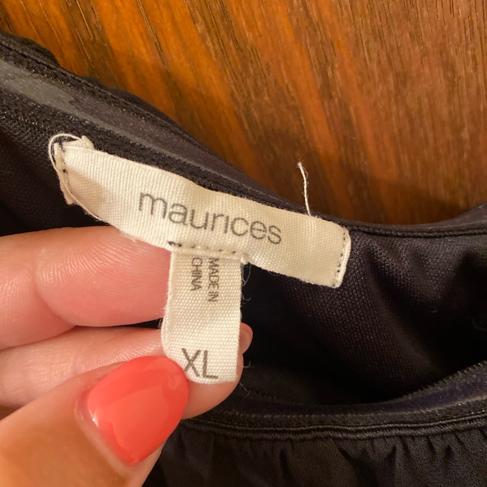 Maurices One shoulder Black Dress XL - Picture 2 of 2